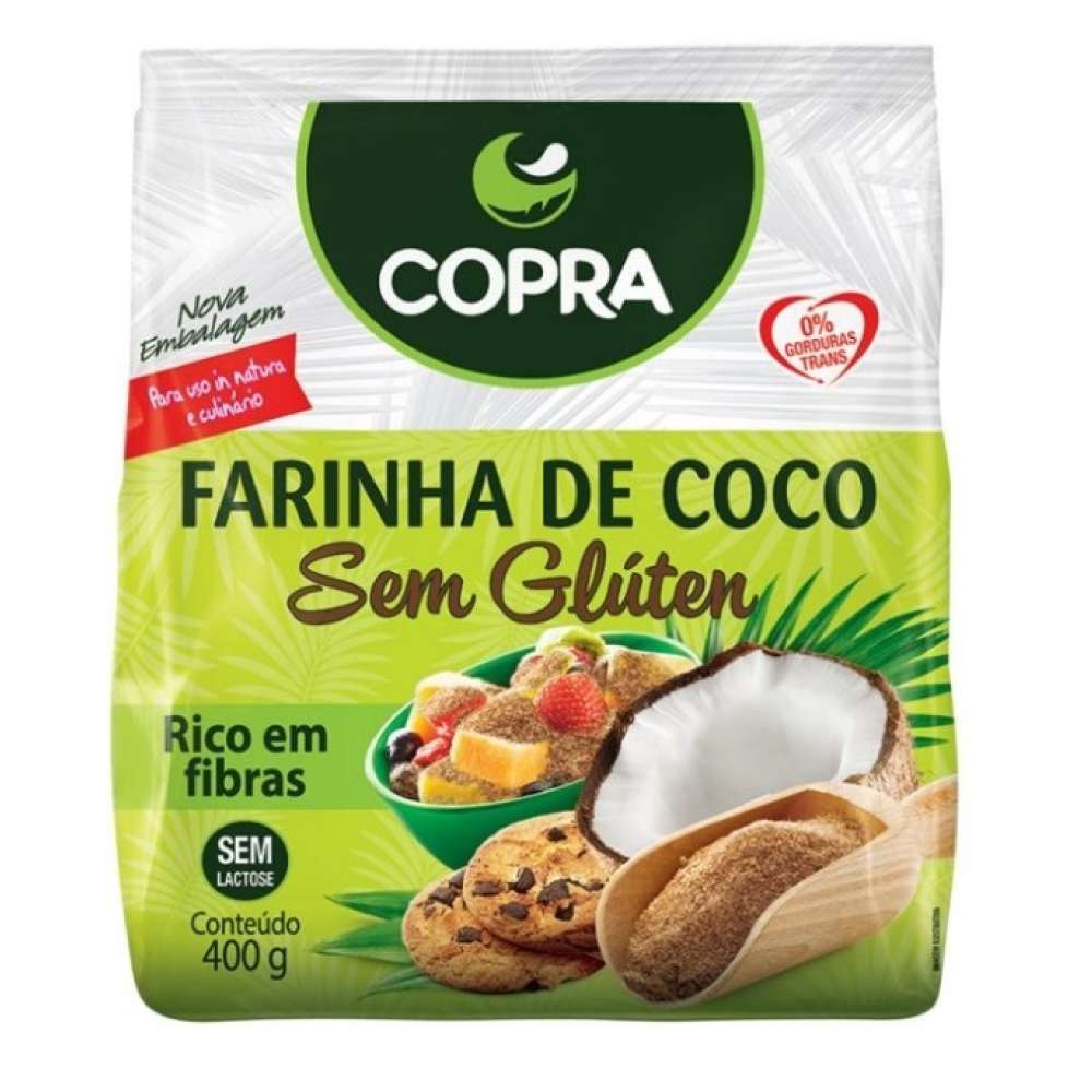 FARINHA DE COCO COPRA SEM GLÚTEN 10 X 400G