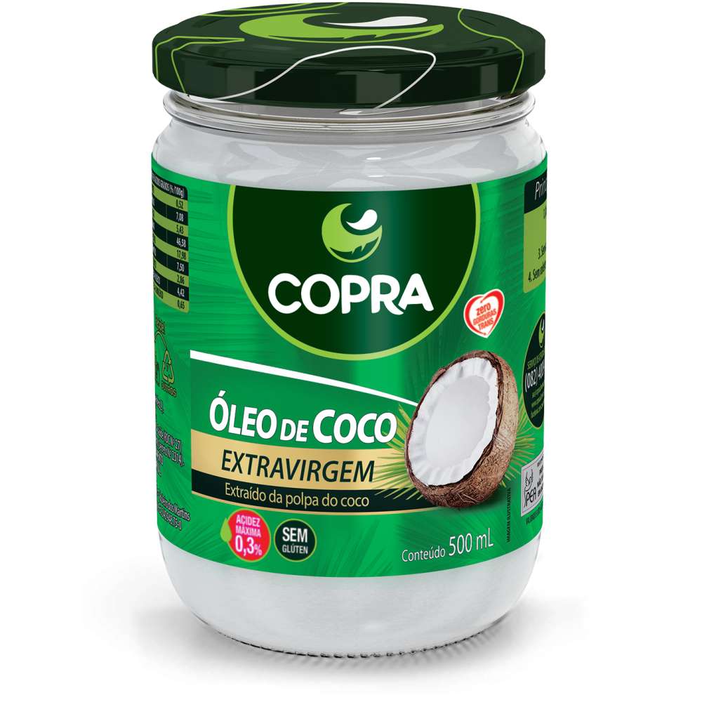 ÓLEO DE COCO EXTRA VIRGEM COPRA 12 X 500ML